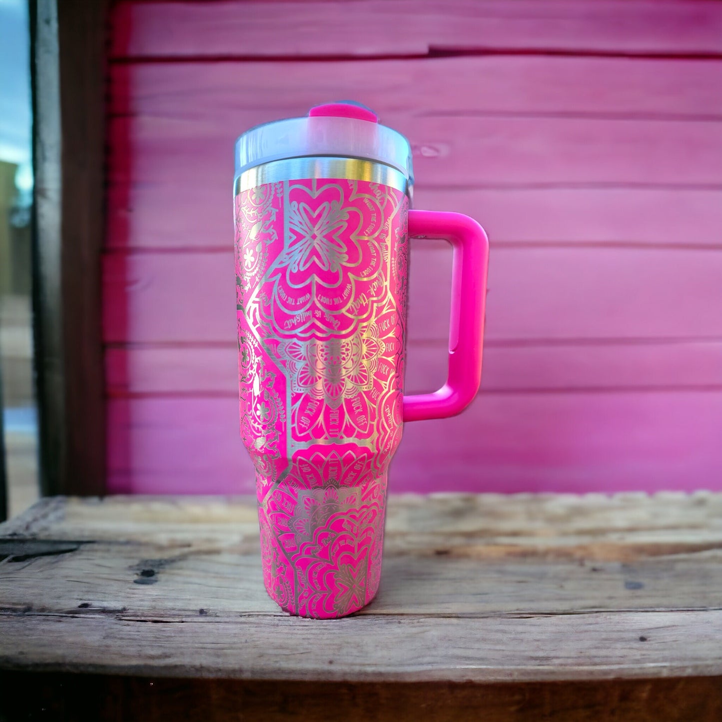 Hidden Swear Word Mandala Tumbler