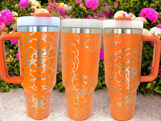 Marigold Flowers Tumbler