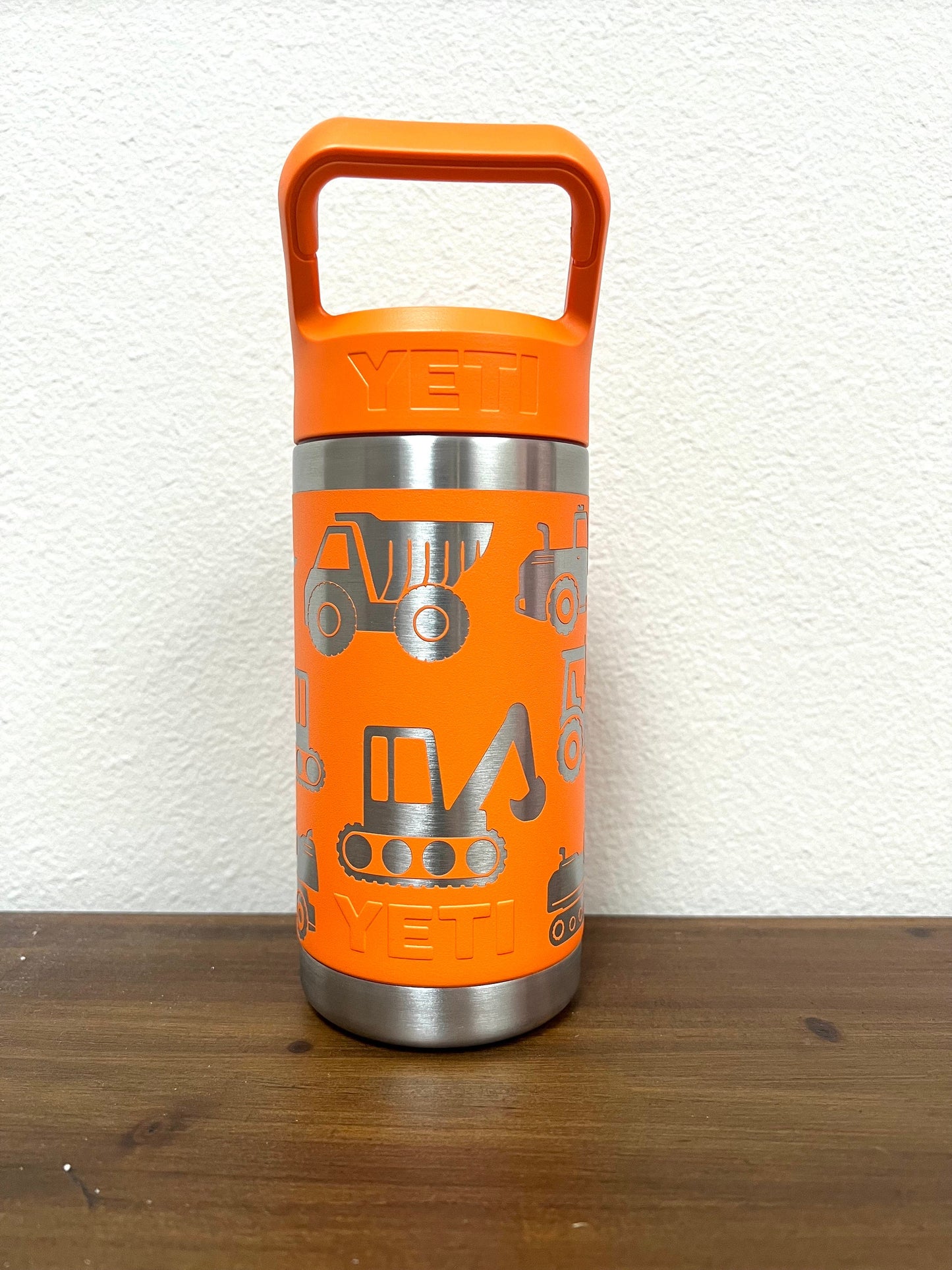 Construction Truck Theme Kids 12 oz Yeti Rambler Jr