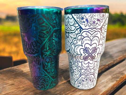 30 oz Hidden Swear Word Mandala Tumbler